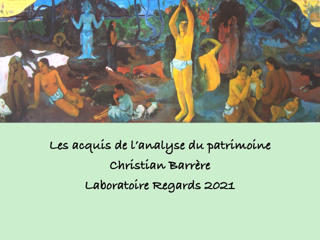 Les acquis de l'analyse du patrimoine