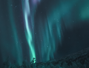 Photo d'une aurore boréale Photo d'une aurore boréale